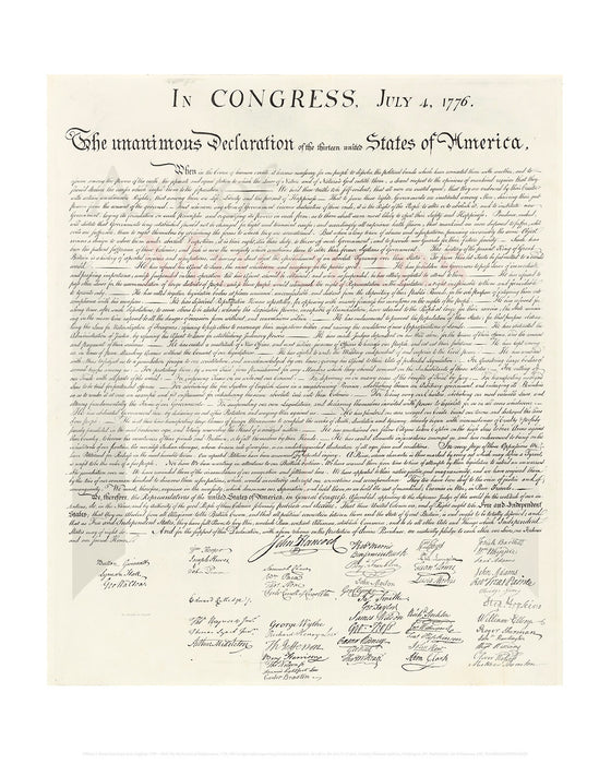 The Declaration of Independence, 1776