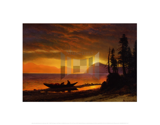 The Trappers, Lake Tahoe, Albert Bierstadt