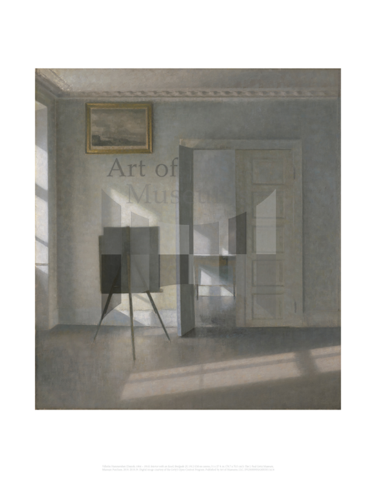 Interior with an Easel, Bredgade 25, Vilhelm Hammershøi