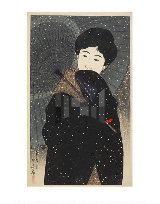 Snowy Night, Ito Shinsui 