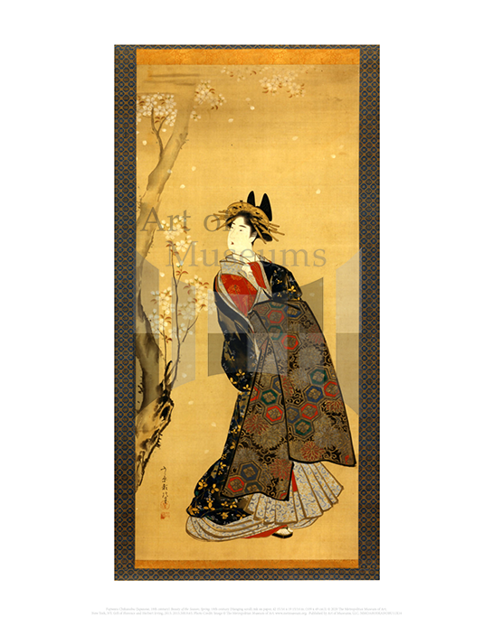 Beauty of the Season; Spring, Fujiwara Chikanobu